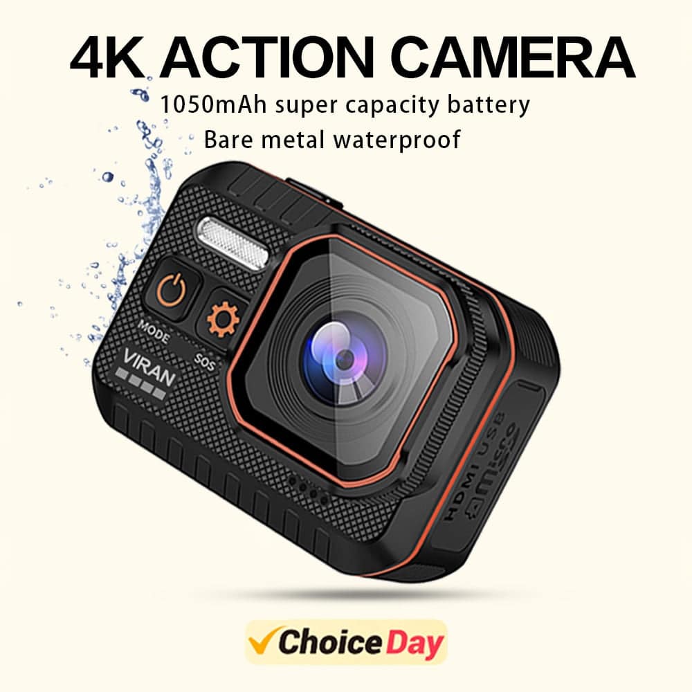 Cerastes Action Camera 4k60fps with Remote Control Screen