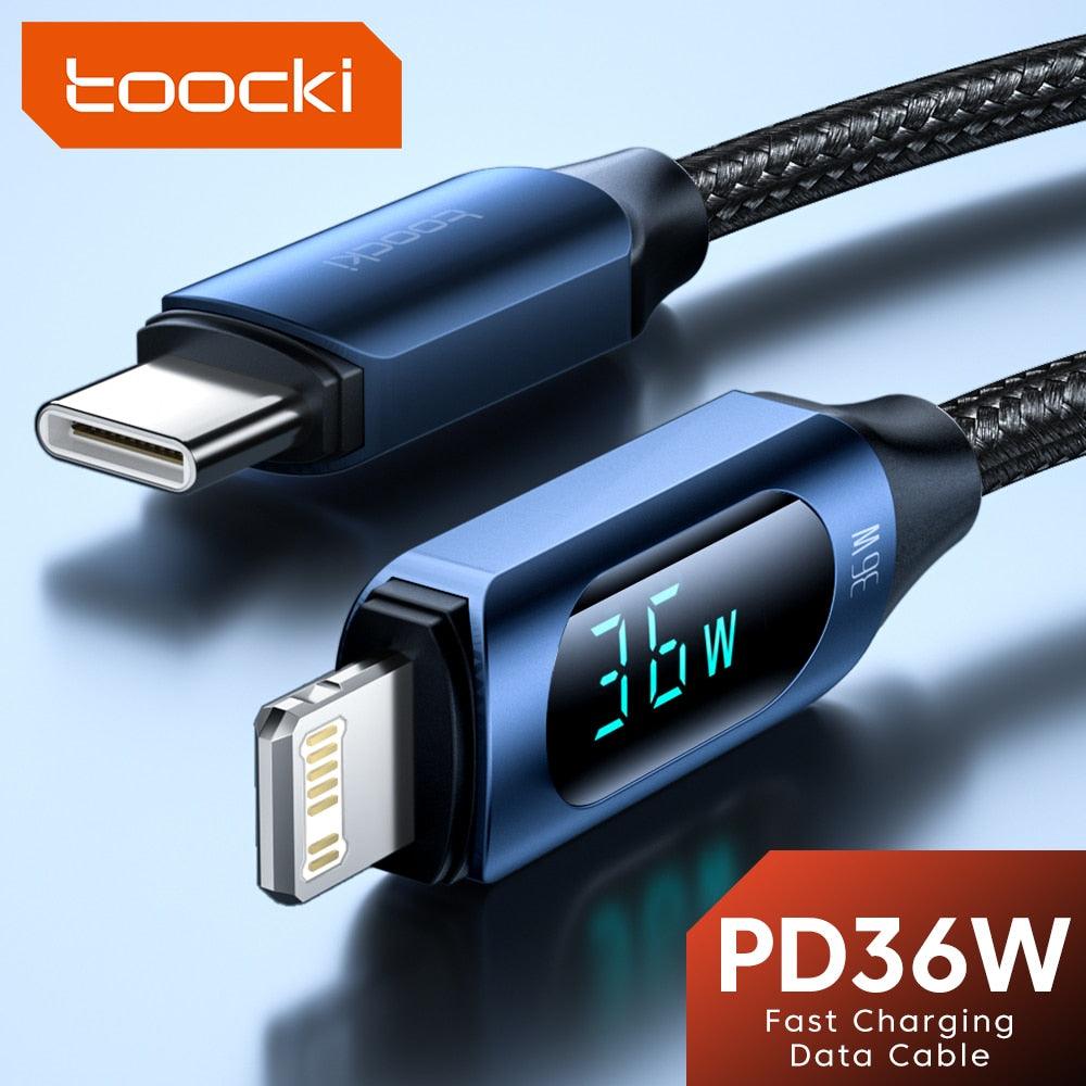 36W Fast Charger Lightning Cable Data Wire Cord USB Type C Cable PD - GADGIGEAR